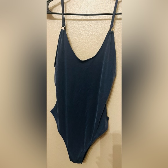 Midnight Bakery Tops - Blue ribbed body suit